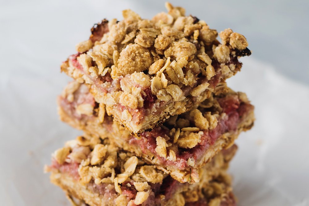 LightenedUp Strawberry Breakfast Bars Food Gardening Network