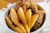 Apple Butter Peach Cobbler