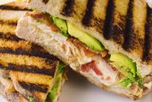 Cheesy Chicken–Avocado Panini