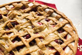 Cranberry Pecan Lattice Pie