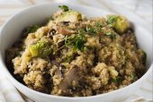 Garlic Mushroom Quinoa Bowl