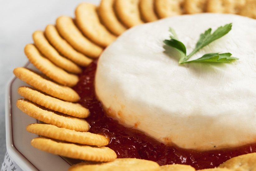 Cheese Dip with Red Pepper Jelly Food Gardening Network