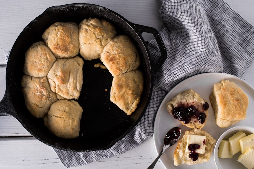 Cast Iron Skillet Biscuits From Scratch