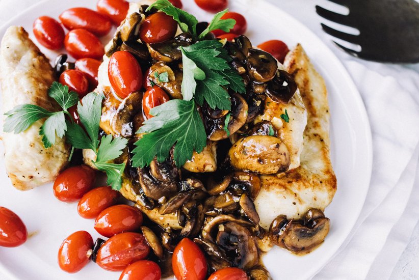 Chicken Marsala with Grape Tomatoes Food Gardening Network