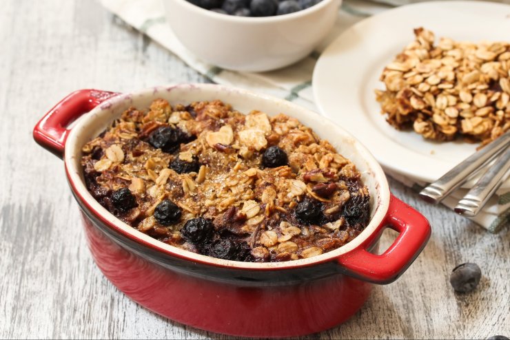 Baked blueberry oatmeal