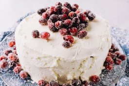 Sparkling White Chocolate Cranberry Cake