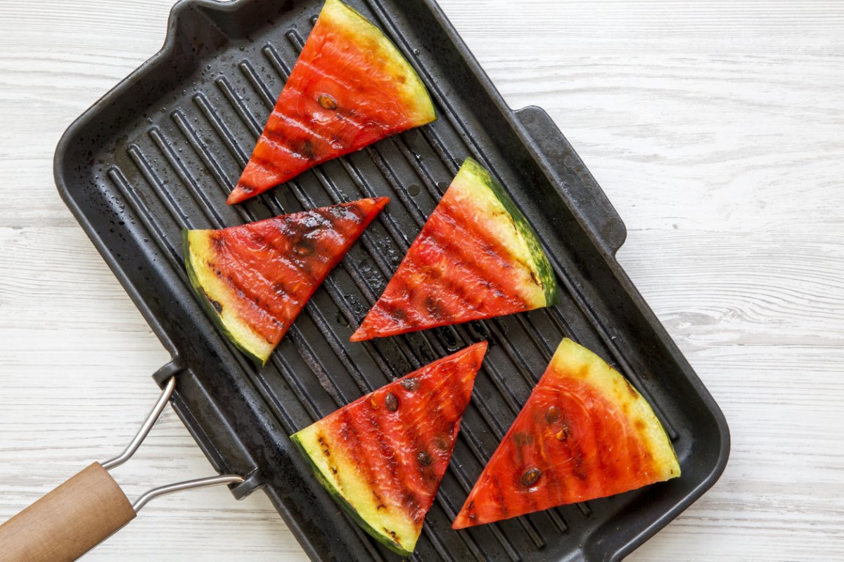 Grilled watermelon salad