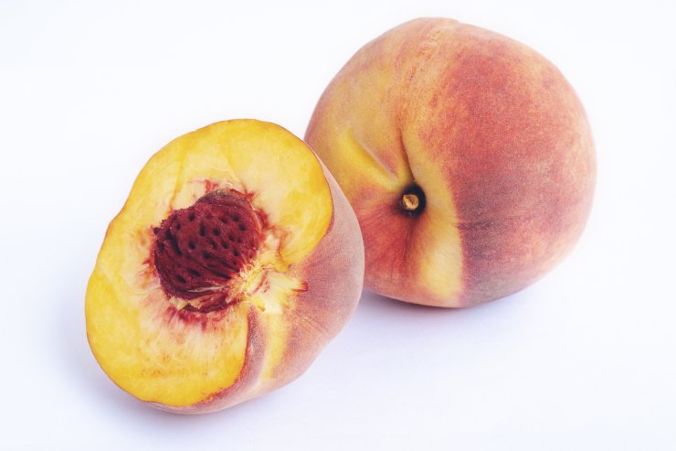 Semi-freestone peaches are hybrids of clingstone and freestone peaches