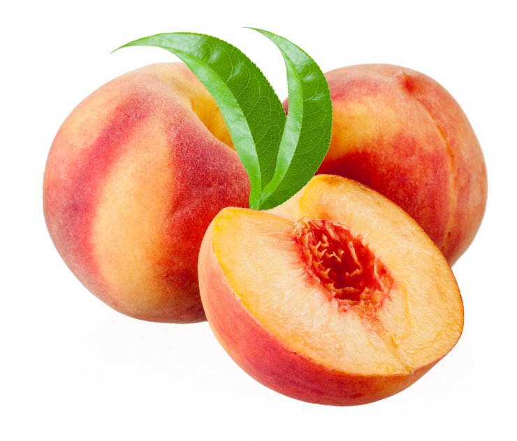 Freestone peaches pull away from the pit easily