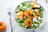 Roasted Beet, Peach, and Goat Cheese Salad