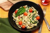 Tagliatelle with Corn and Tomatoes