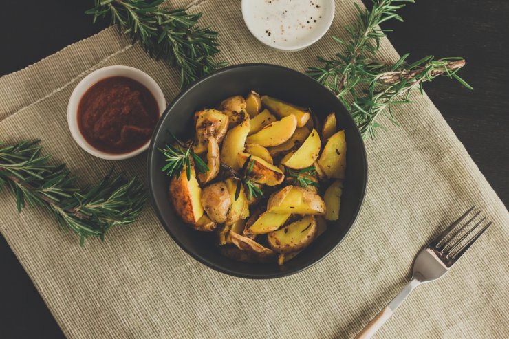 Rosemary roasted potatoes.