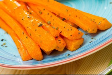 Pickled ginger carrots.