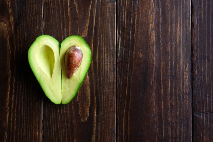 Avocados shaped like a heart.