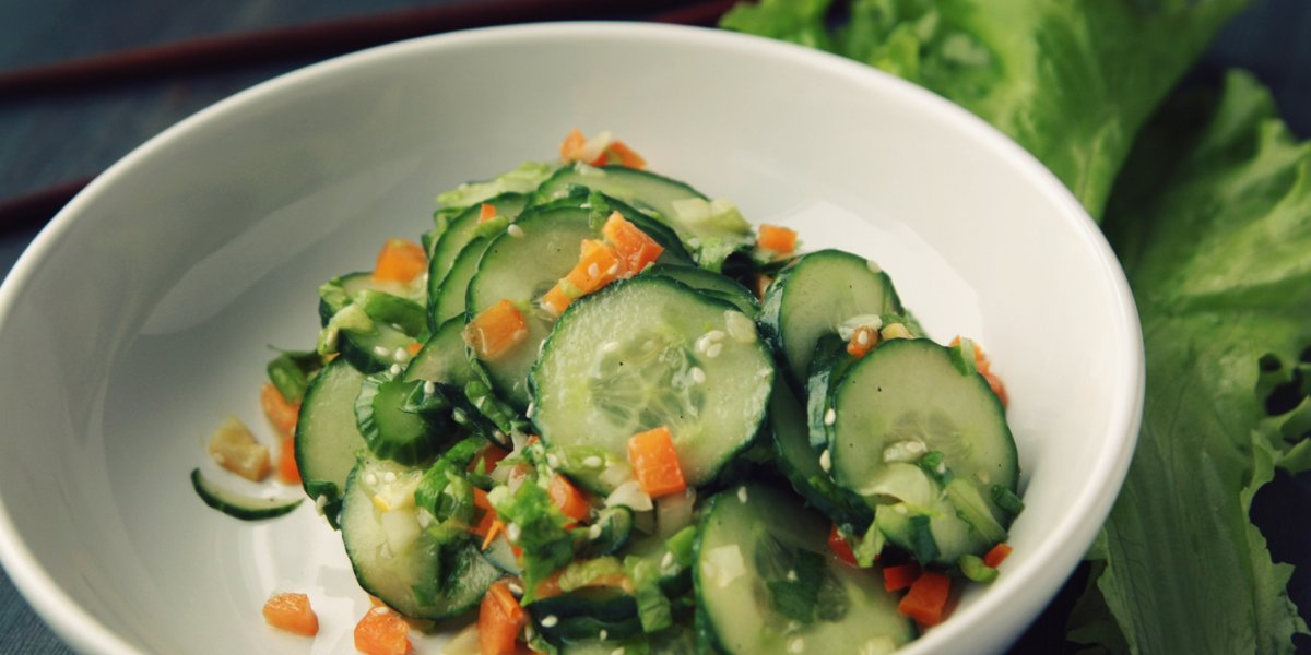 Easy Asian Cucumber Salad.