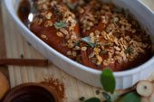 maple sage baked pear