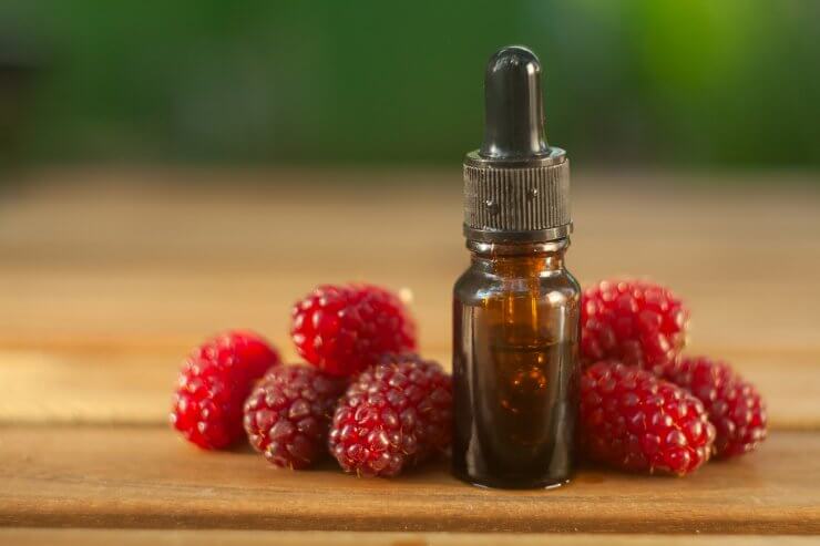 Raspberries and raspberry essence