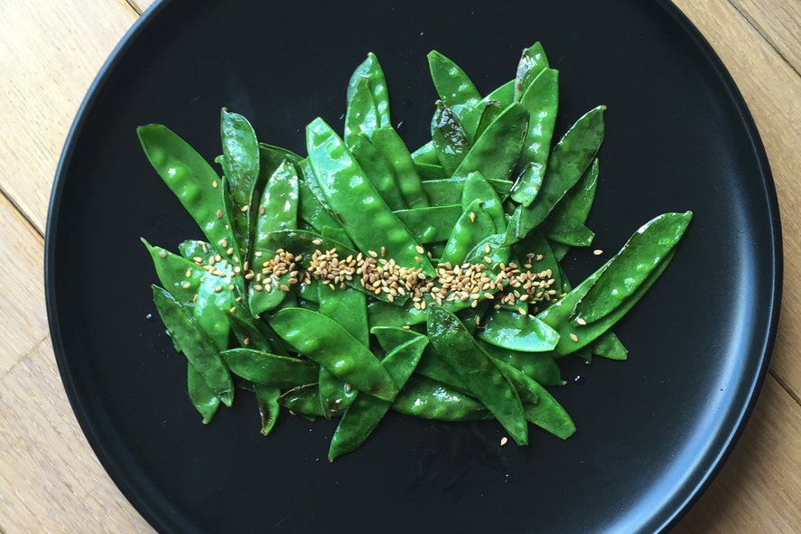 Quick Sesame Snow Peas.