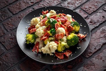 Green and White Unite in a Broccoli-Cauliflower Salad