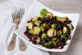 Brussels sprouts with honey balsamic glaze