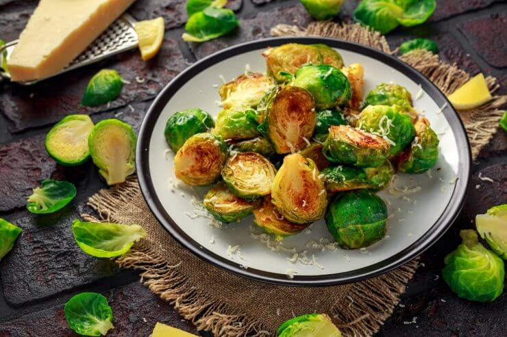 Roasted Parmesan Brussels Sprouts