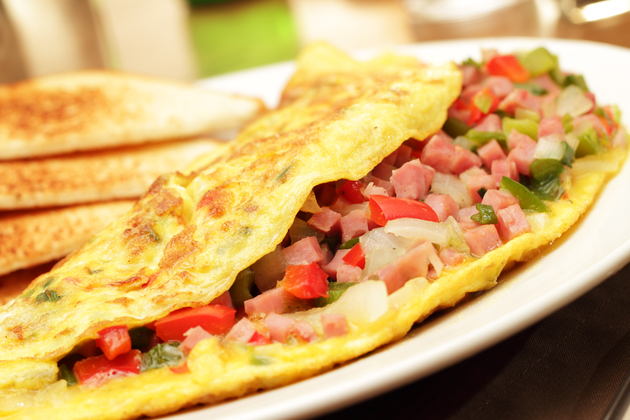 Classic Western Omelet with Scallions