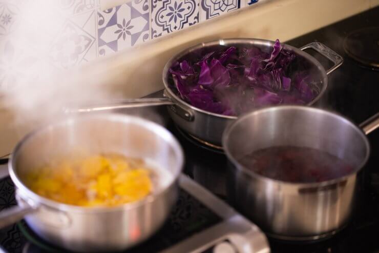 Boiling vegetables