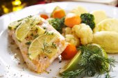 Baked Salmon with Kumquats