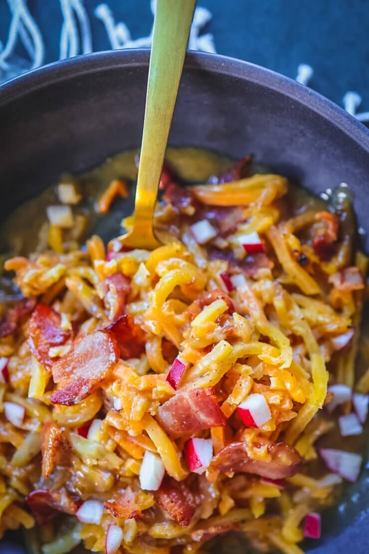 maple cream sauce over butternut squash