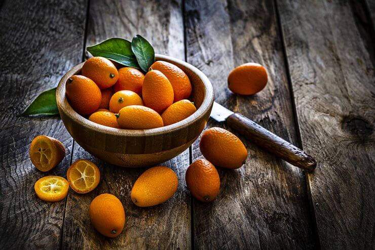 Delicious fresh kumquats