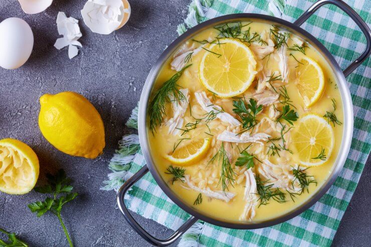 Lemon Chicken Soup with Rice, Orzo, or Couscous