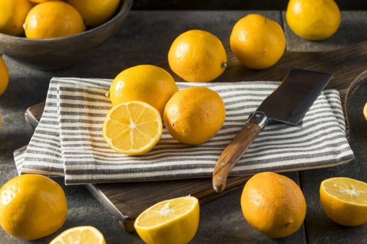 Prepping meyer lemons