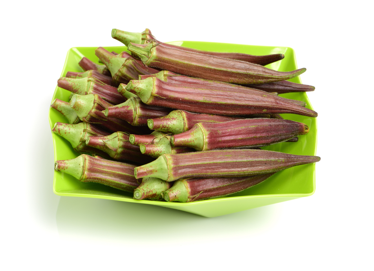 Red Burgundy Okra Food Gardening Network