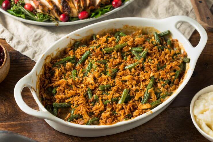 Healthy green bean casserole