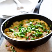 Cheese and chive frittata
