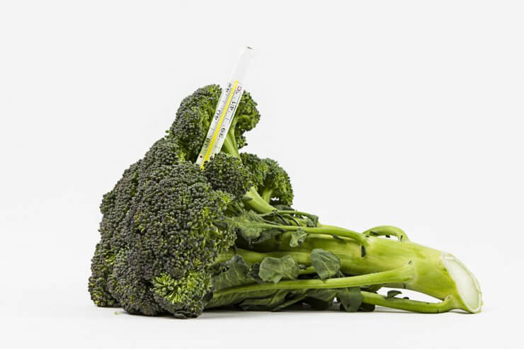 Diseased broccoli