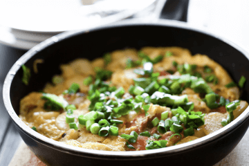 Cheese and chive frittata