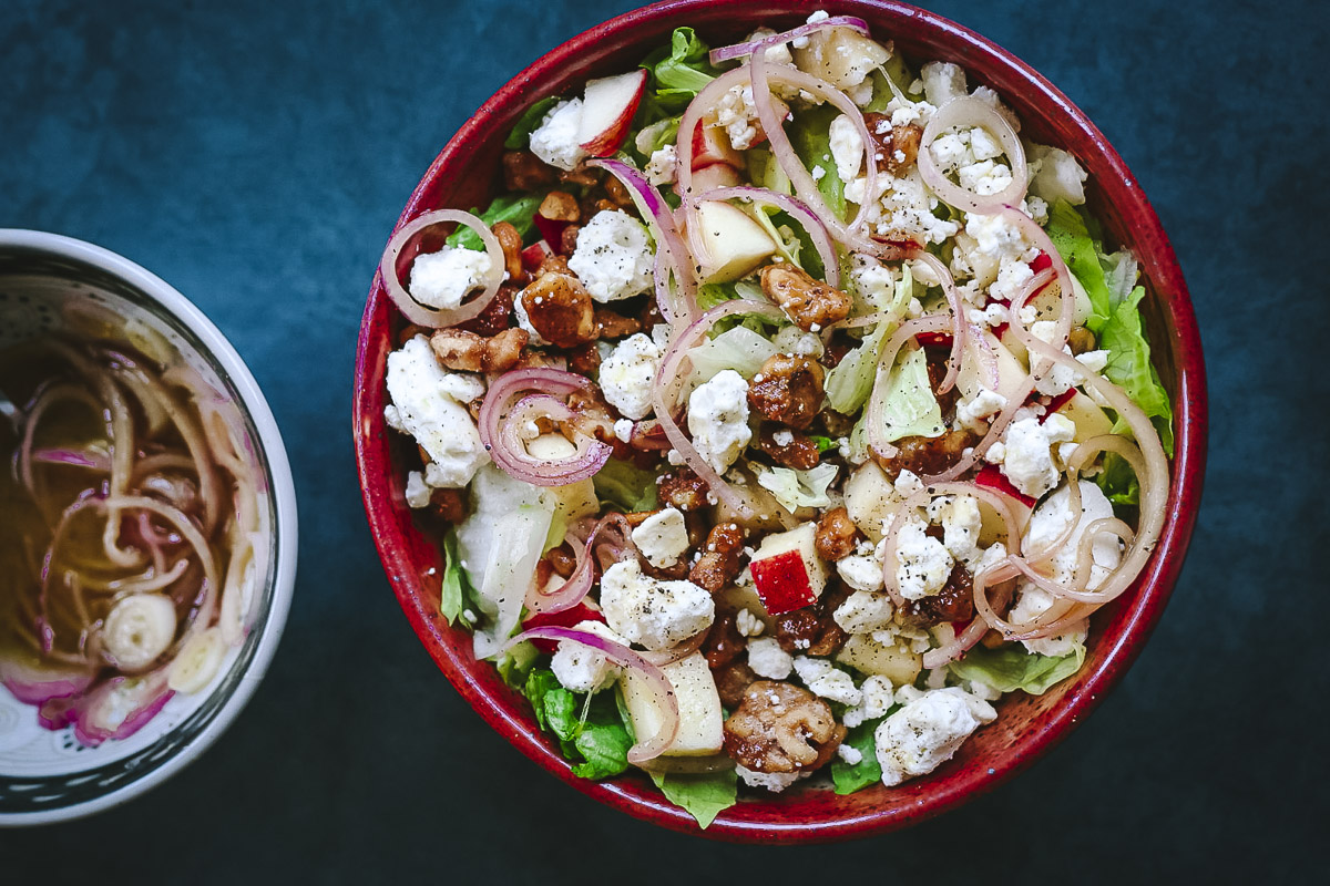 Winter Salad with Apple Cider Vinaigrette Dressing