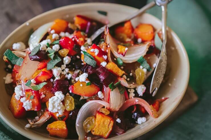 roasted beets and winter squash