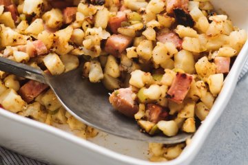 Brunch for Lunch: Ham and Cheese Potatoes