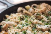 Golden Mushroom and Chicken Skillet Casserole