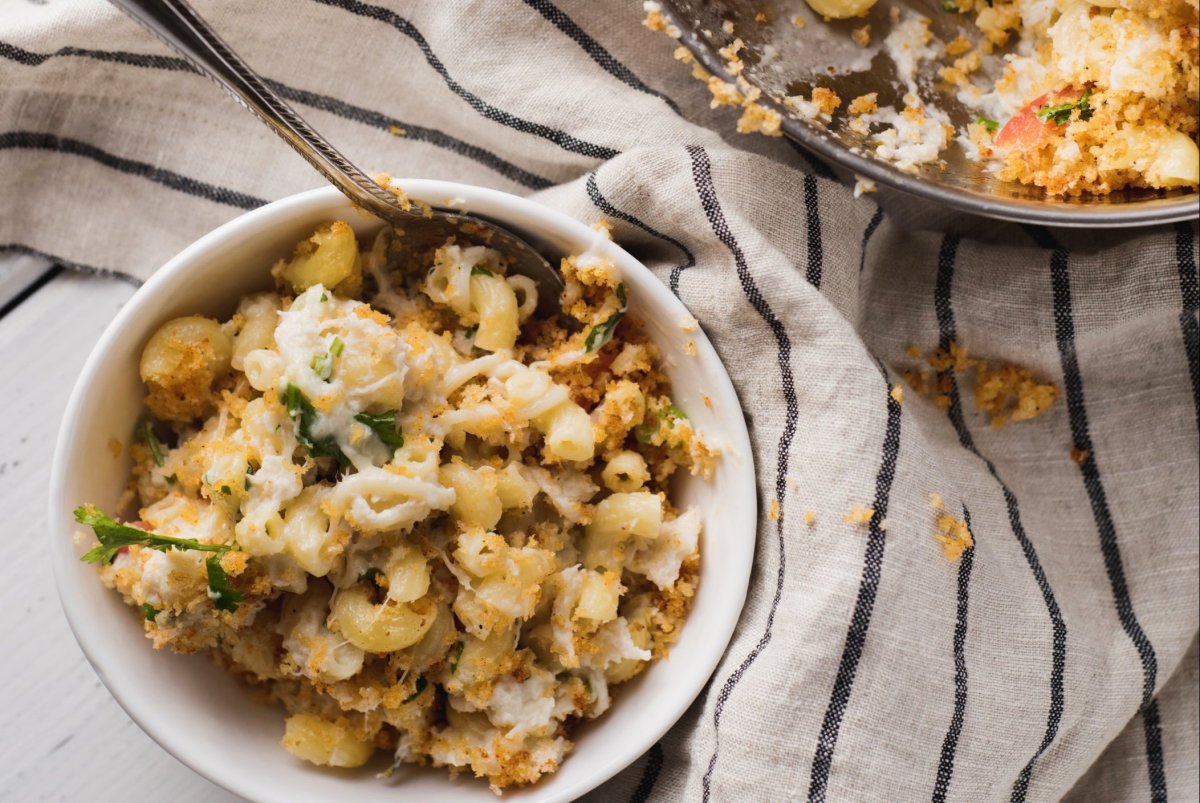 Healthy Crab Mac 'n' Cheese