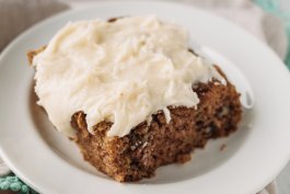 Zucchini Cake with Bronwed Butter Frosting