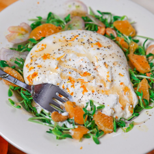 Burrata and Microgreens with Mandarin Orange Vinaigrette-image