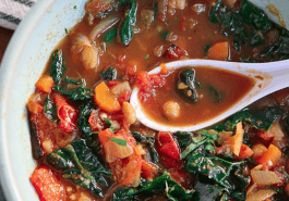 Fire-Roasted Tomato Kale Soup