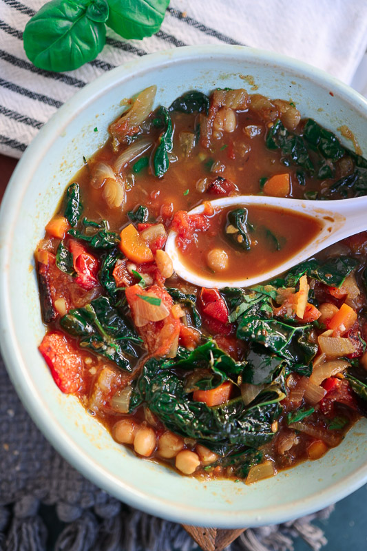 fire roasted tomato kale soup