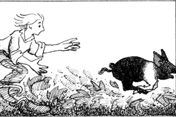 Gardening Humor: Chasing a pig