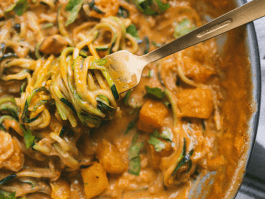 Red Curry Coconut Zucchini Noodles