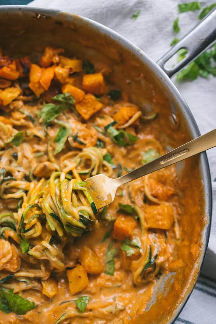 red curry coconut zoodles