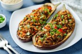 Stuffed Eggplant Boats